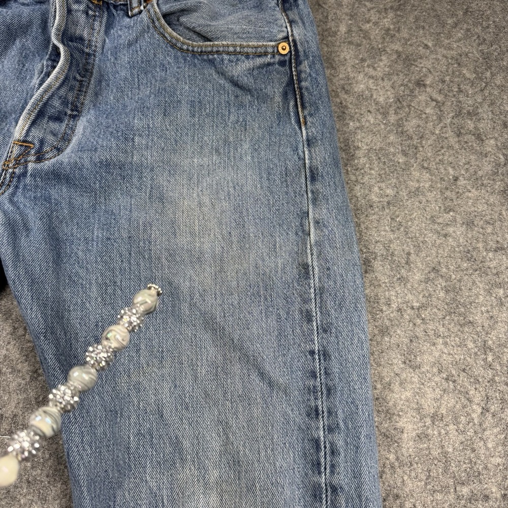 Vintage Levi's 501‎ Jeans Men's 33x29 Light Wash Distressed Button Fly S40196 - Picture 10 of 16